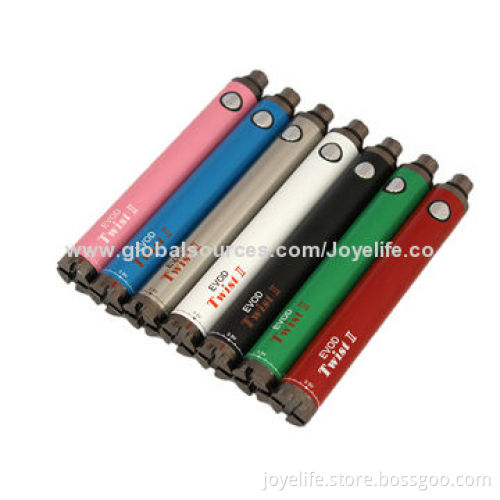 Evod Twist II VV, Battery 1,600mAh Various Voltage 3.5V~6V DHL Free Shipping